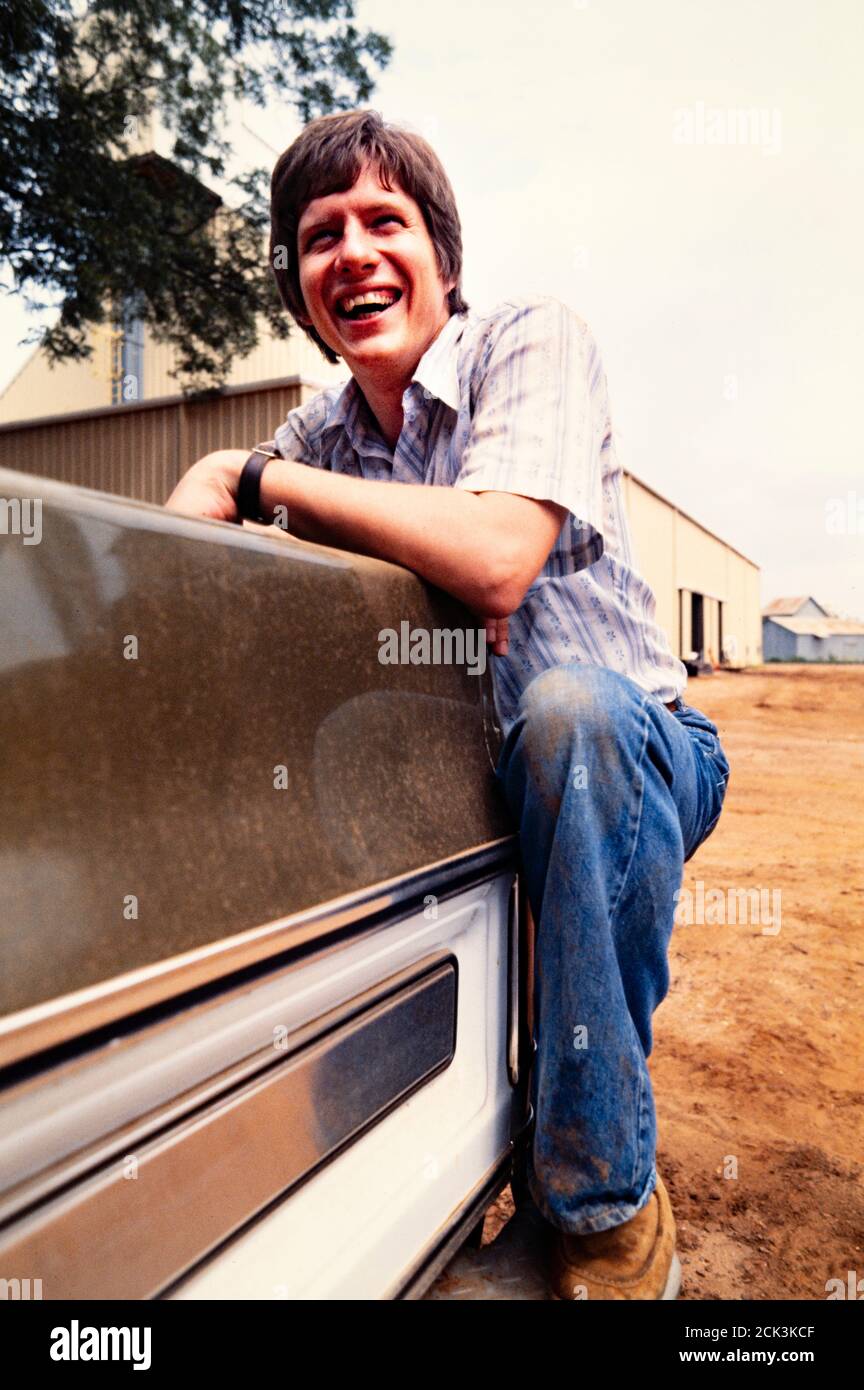 James Earl ' chip ' carter, figlio del presidente Jimmy e della prima signora Rosalynn carter nella fattoria della famiglia a Plains, Georgia nel 1976. Chip carter è tornato nelle notizie del 2020, dopo aver ammesso di aver fumato marijuana con la cantante Willie Nelson sul tetto della Casa Bianca. Foto Stock