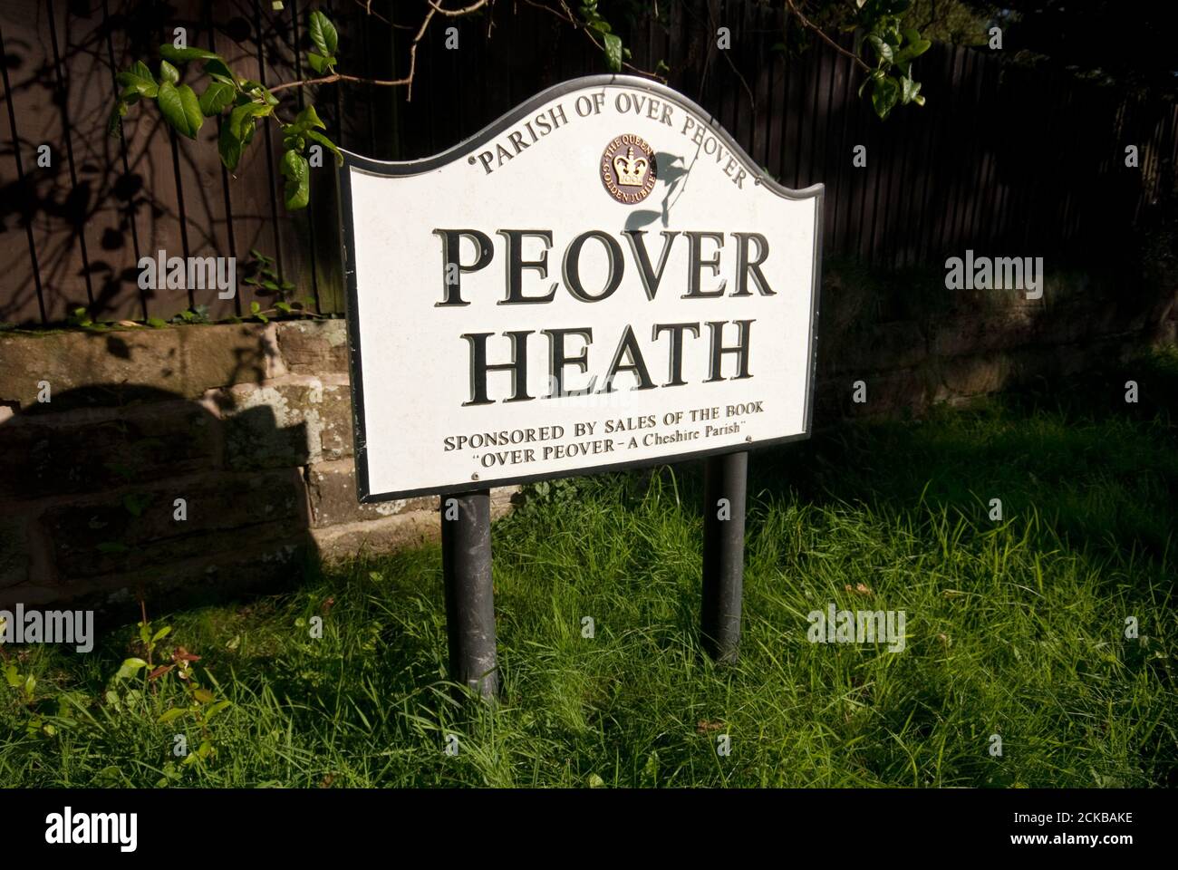 Cartello di Peover Heath, Cheshire Foto Stock