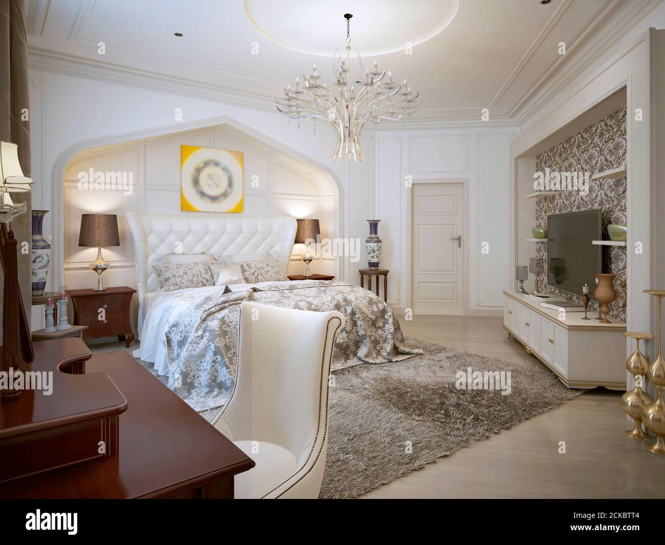 Design delle camere da letto in stile Arabo con colori luminosi.  visualizzazione 3d Foto stock - Alamy