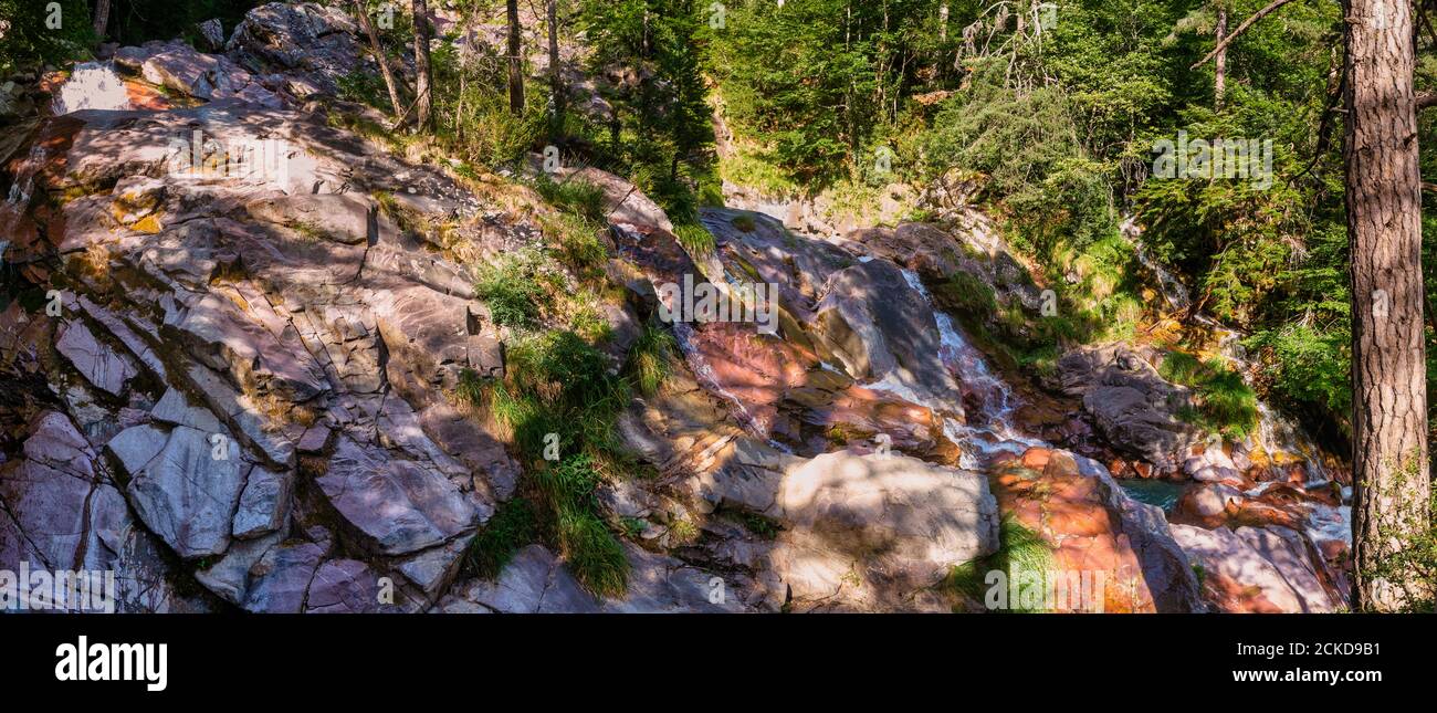 Torrente di montagna al Parco Nazionale di Ordesa Foto Stock