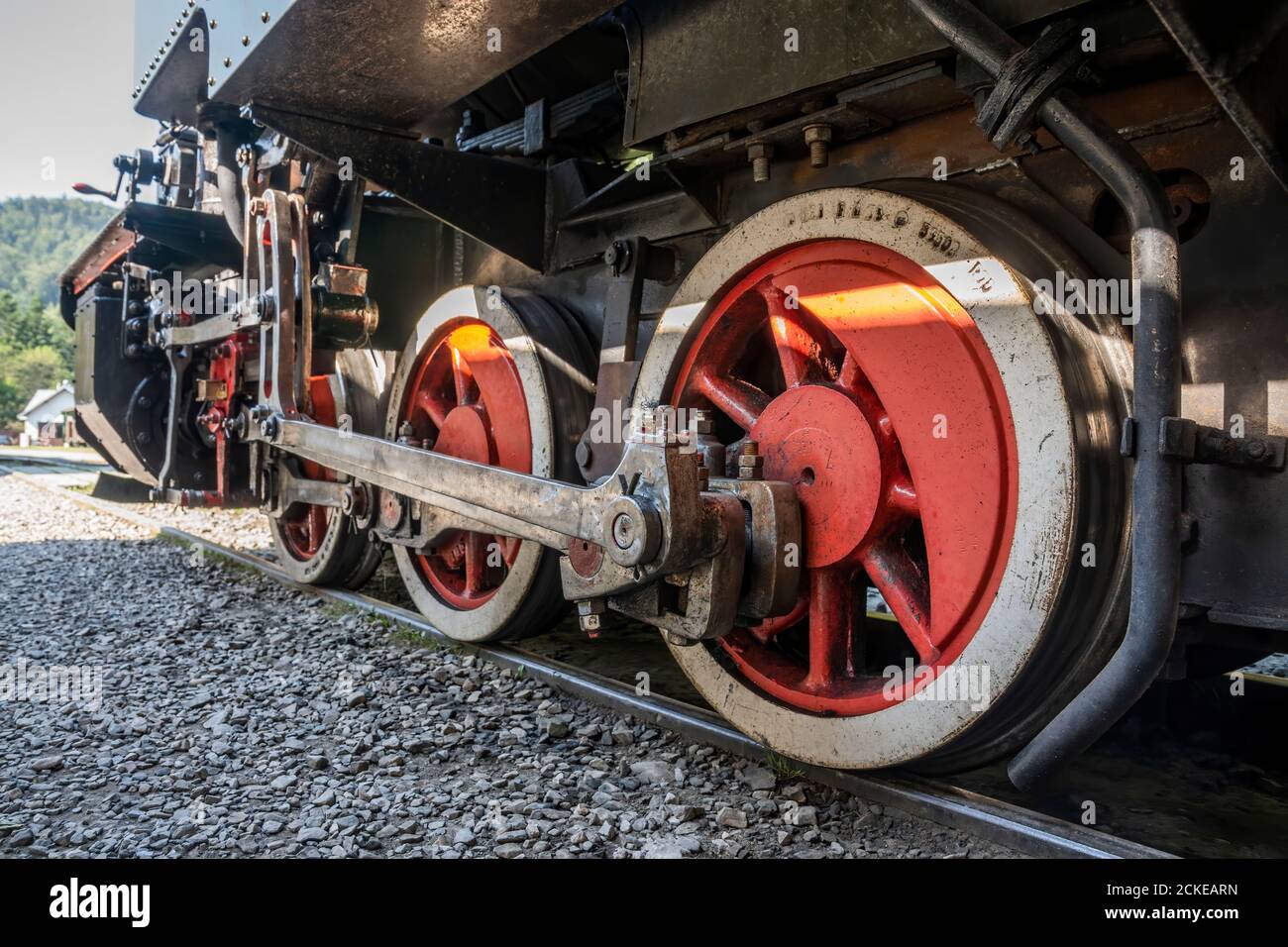 Bieszczady Forest Railway - locomotiva a vapore storica polacca a scartamento ridotto da 1956 Foto Stock