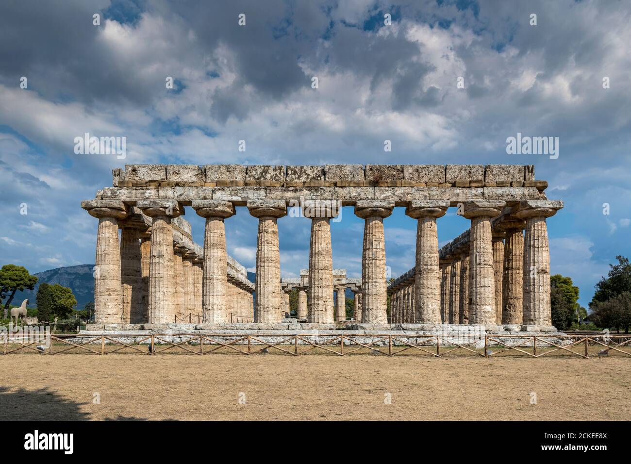 Primo Tempio di Hera, Paestum, Campania, Italia Foto Stock