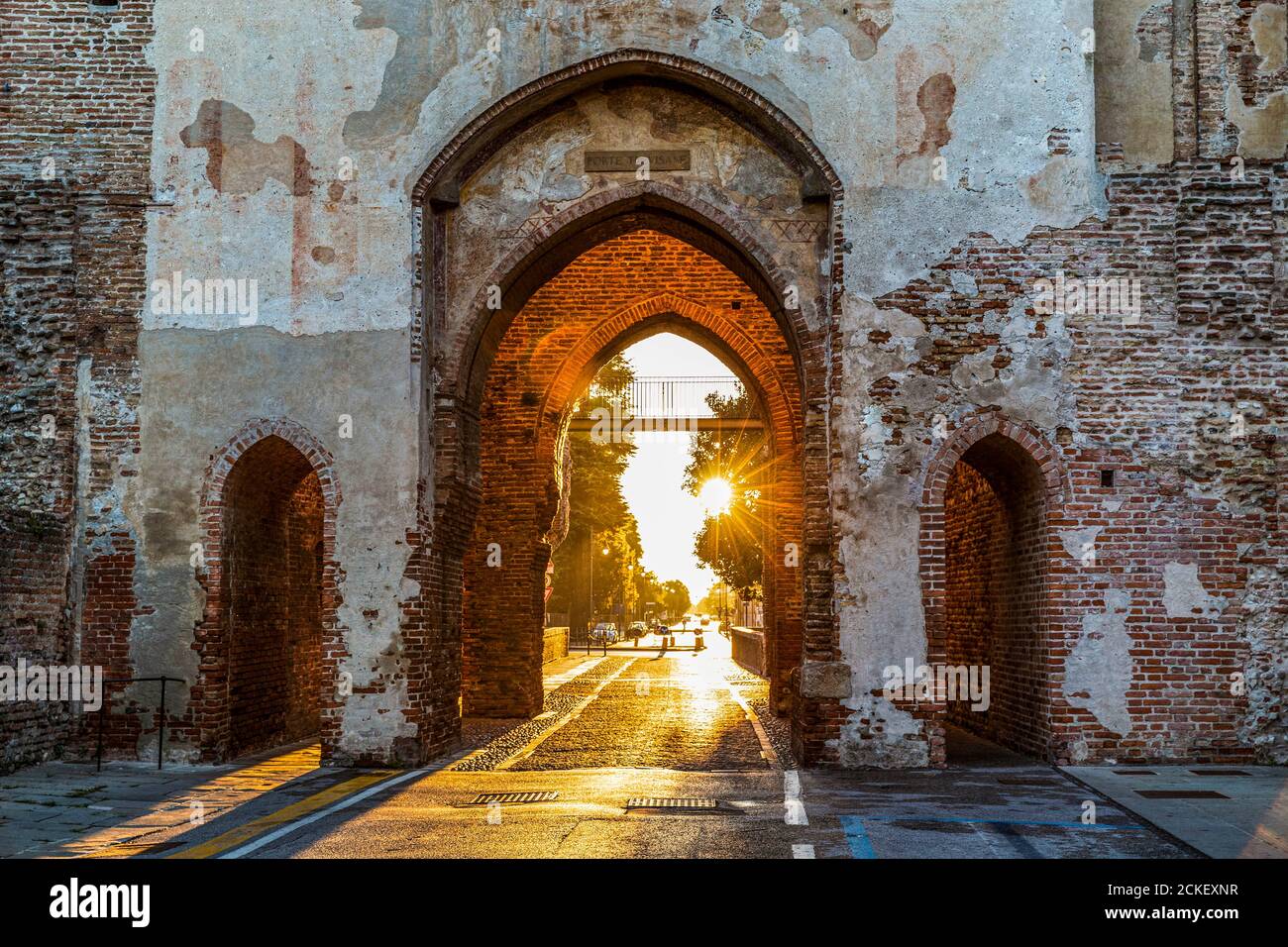 Italia Veneto - Cittadella - porta Treviso Foto Stock