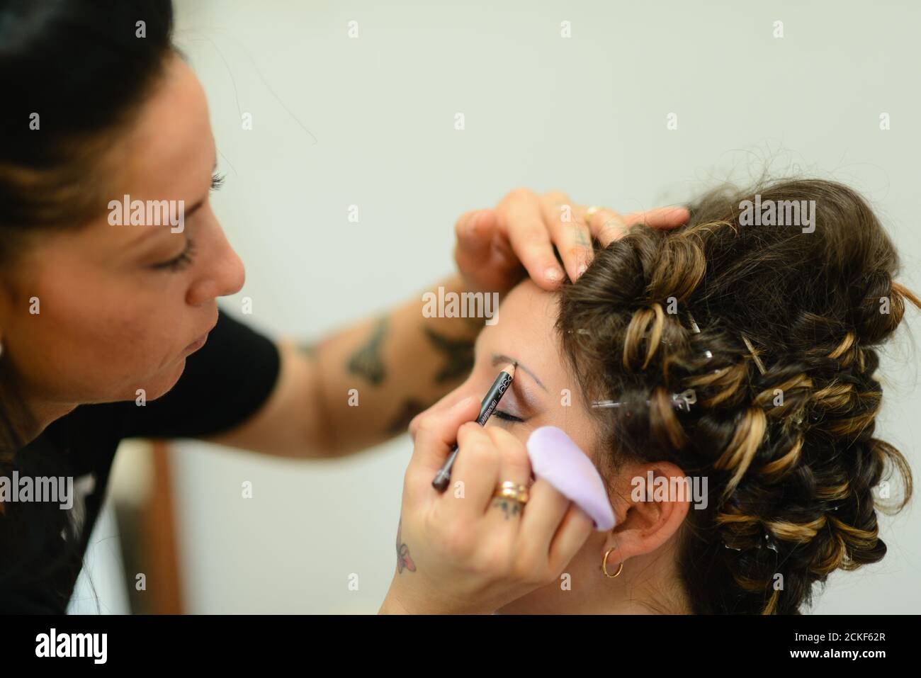 Matrimonio italiano all'aperto dopo la chiusura - Piacenza settembre 2020 Foto Stock