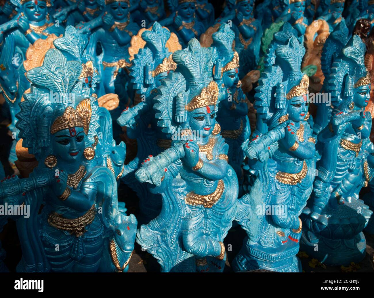 idol del signore krishna in gesso di parigi Foto Stock
