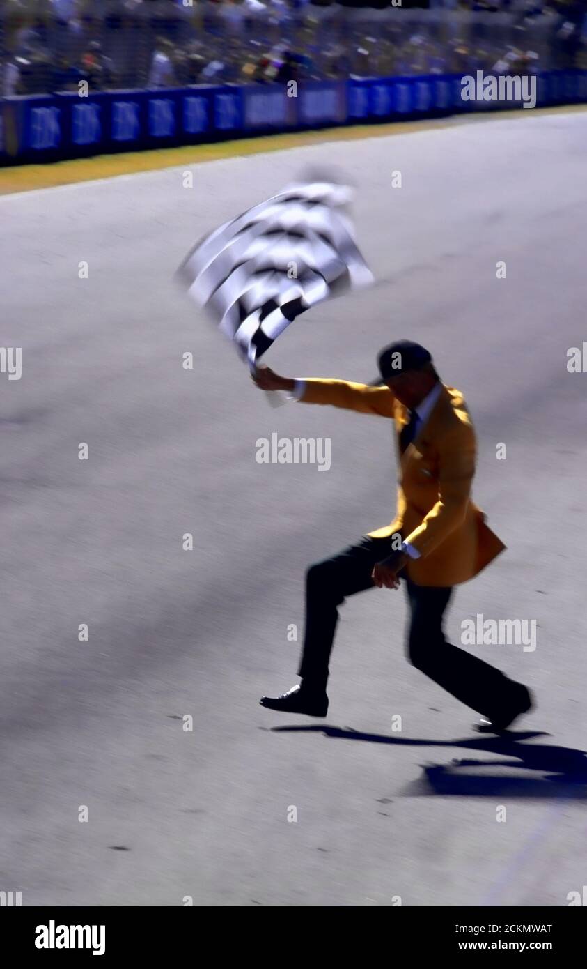 Formula uno Checker Flag ( marshall ) Campionato del mondo 1996, Adelaide, Australia del Sud Foto Stock