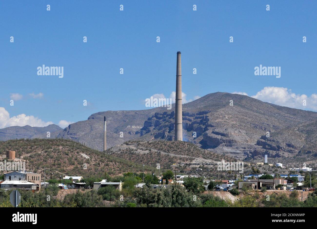 Fonderia, Ray Mine, Asarco Hayden Complex, miniera di rame, Hayden, Arizona, USA. Foto Stock