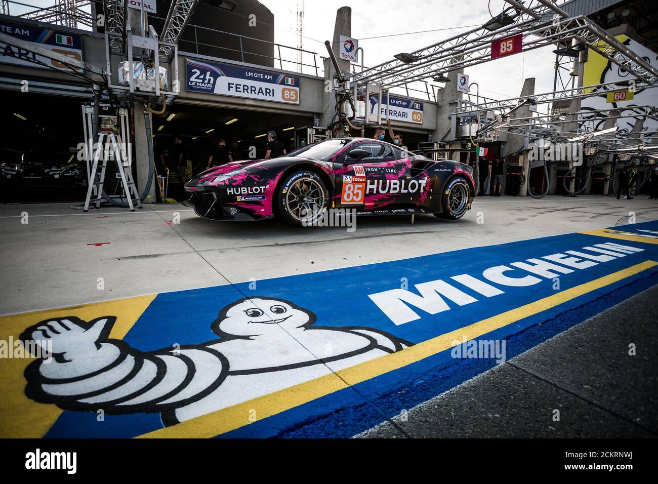 Le Mans, Francia. 16 settembre 2020. 85 Frey Rahel (swi), Gatting Michelle (dnk), Gostner Manuel (ita), Iron Lynx, Ferrari 488 GTE Evo, ambientazione durante la scrutatura della 2020 24 ore di le Mans, 7° round del Campionato Mondiale FIA Endurance 2019...20 sul circuito des 24 Heures du Mans, dal 16 al 20 settembre, 2020 a le Mans, Francia - Photo Thomas Fenetre / DPPI Credit: LM/DPPI/Thomas Fenetre/Alamy Live News Credit: Gruppo Editoriale LiveMedia/Alamy Live News Foto Stock