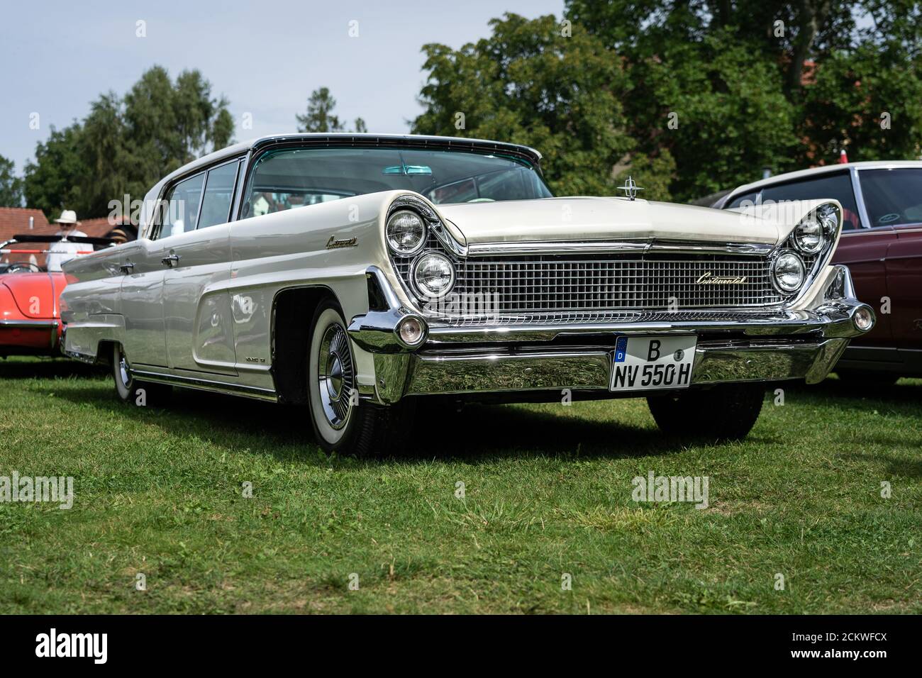 L'auto di lusso di dimensioni standard Lincoln Continental Mark IV Landau Hardtop, 1959. La mostra di 'US Car Classics'. Foto Stock