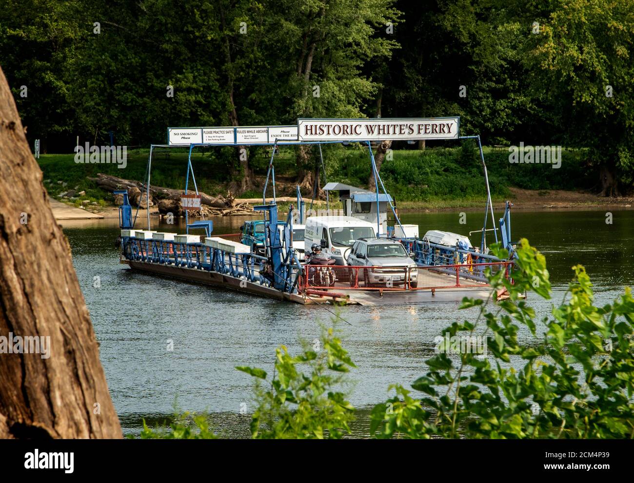 Il famoso traghetto WhiteÕs che attraversa il fiume Potomac dal Maryland alla Virginia. Foto Stock