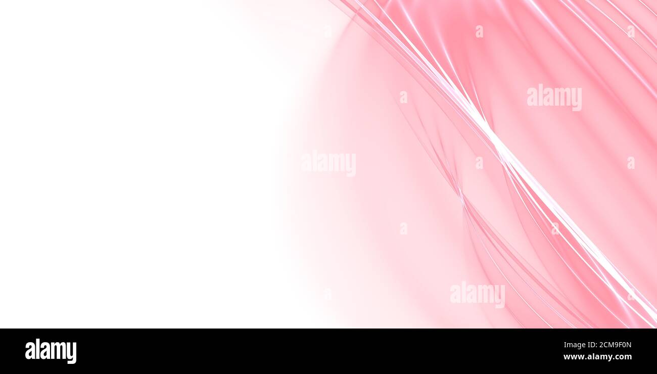 Sfondo astratto - composizione dinamica delle linee bianco-rosa - illustrazione 2D Foto Stock