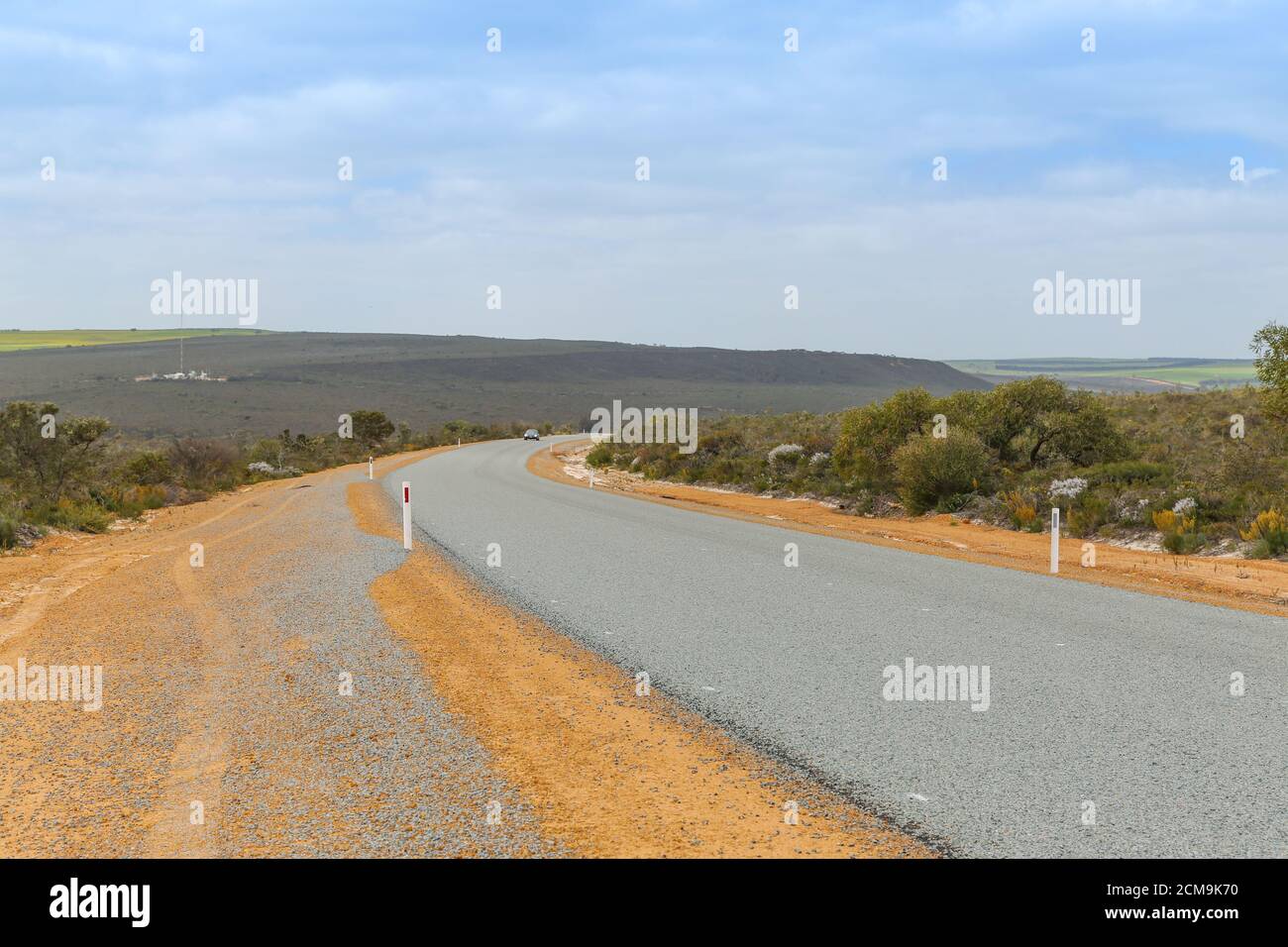 Strada vicino a Jurien Bay, Australia Occidentale Foto Stock