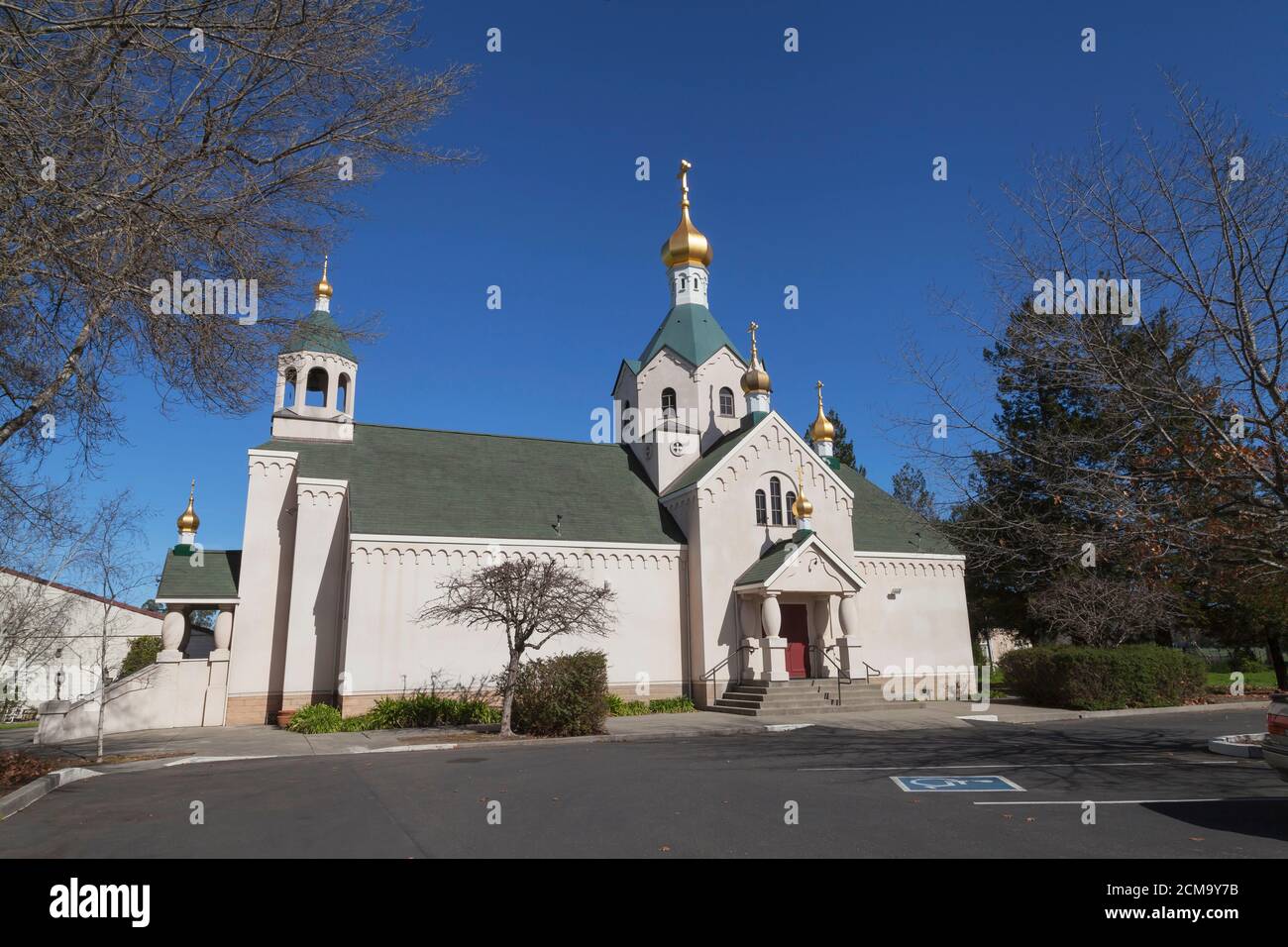 Chiesa ortodossa russa di San Pietro e Paolo, Santa Rosa, California, USA Foto Stock
