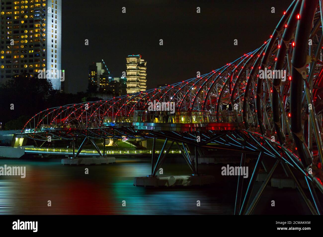 singapore notte e giorno Foto Stock