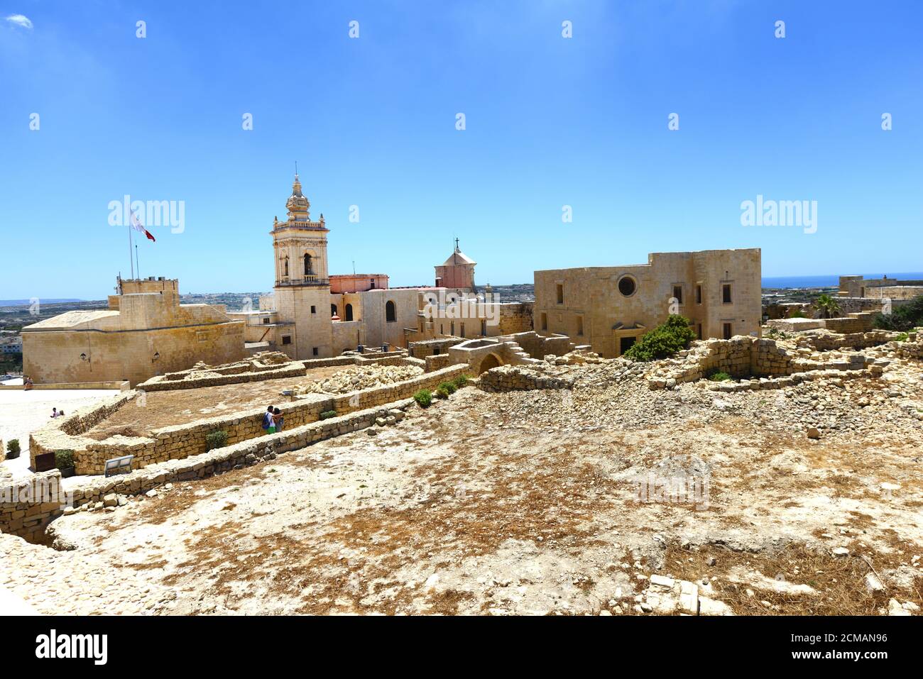 Iċ-Ċittadella a Victoria, Gozo, Malta. Foto Stock