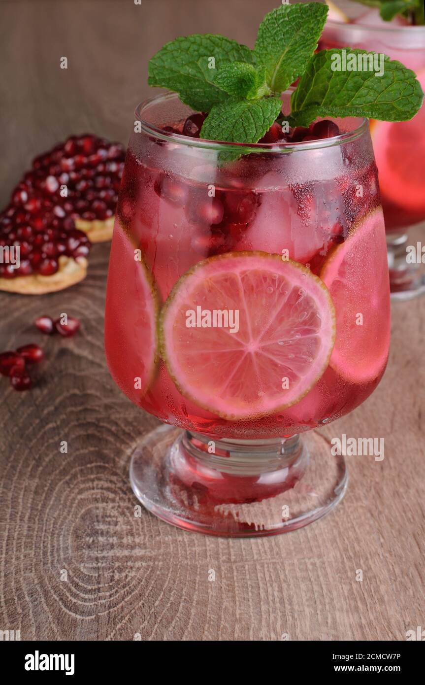 Cocktail di melograno Foto Stock
