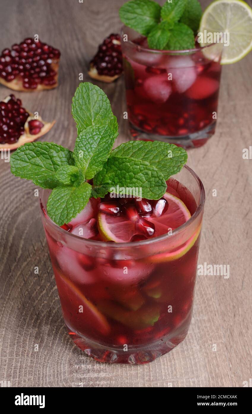 Cocktail di melograno Foto Stock