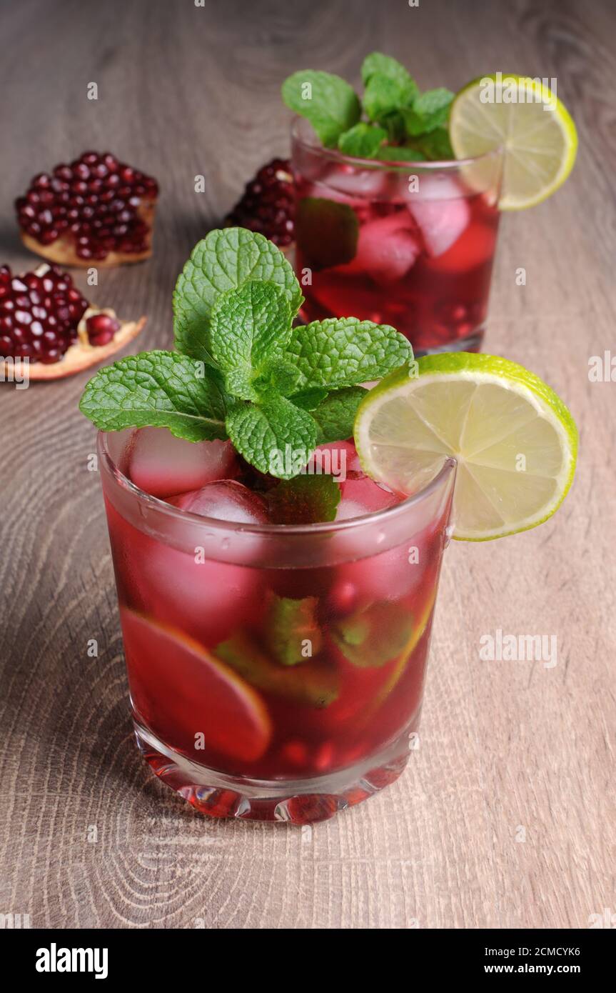 Cocktail di melograno Foto Stock