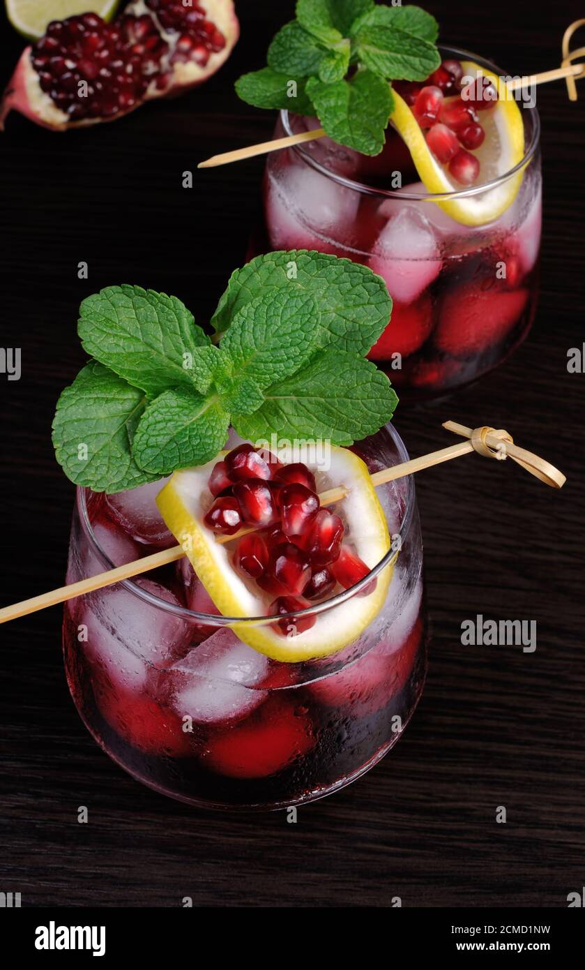 Cocktail di melograno Foto Stock