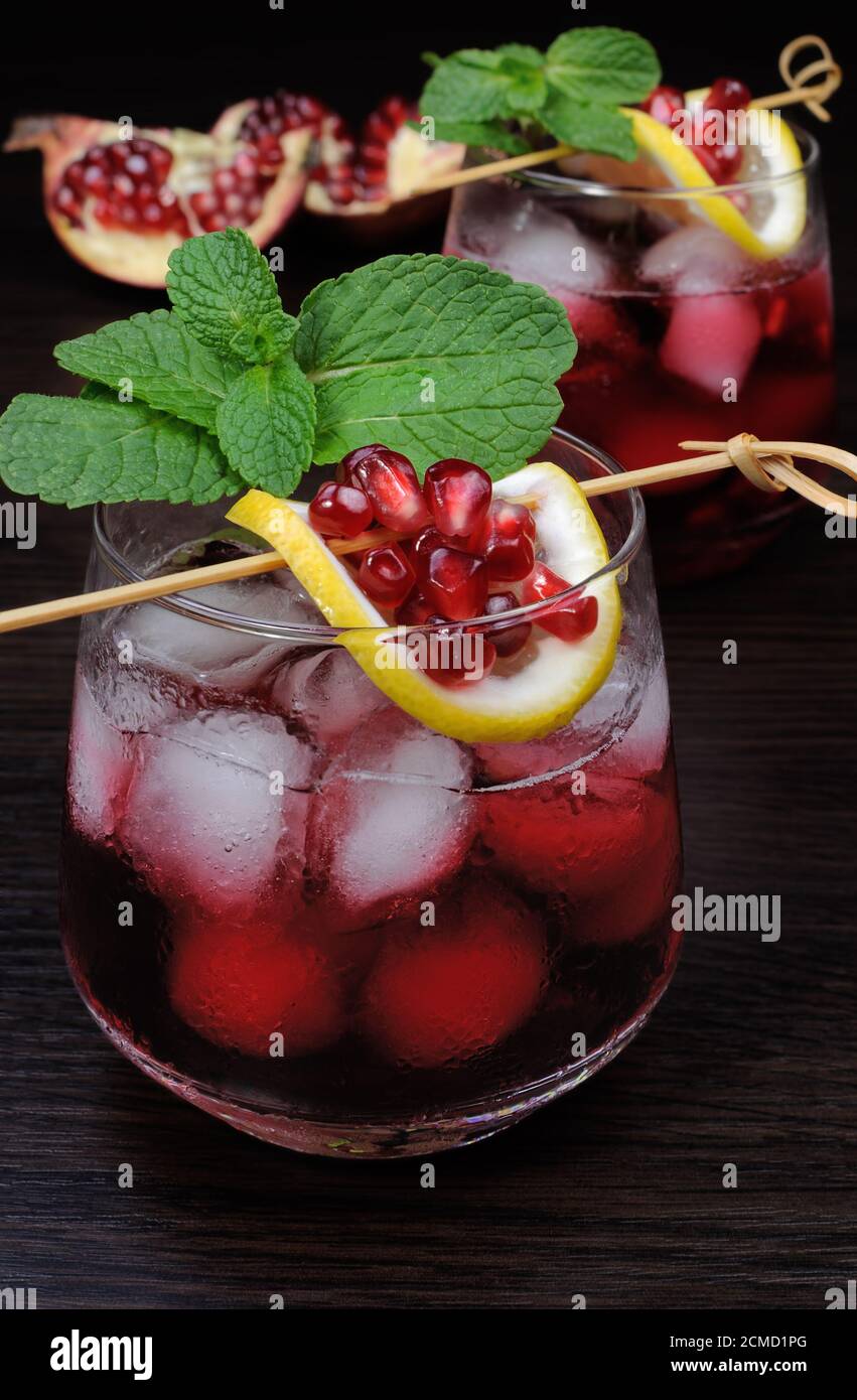 Cocktail di melograno Foto Stock