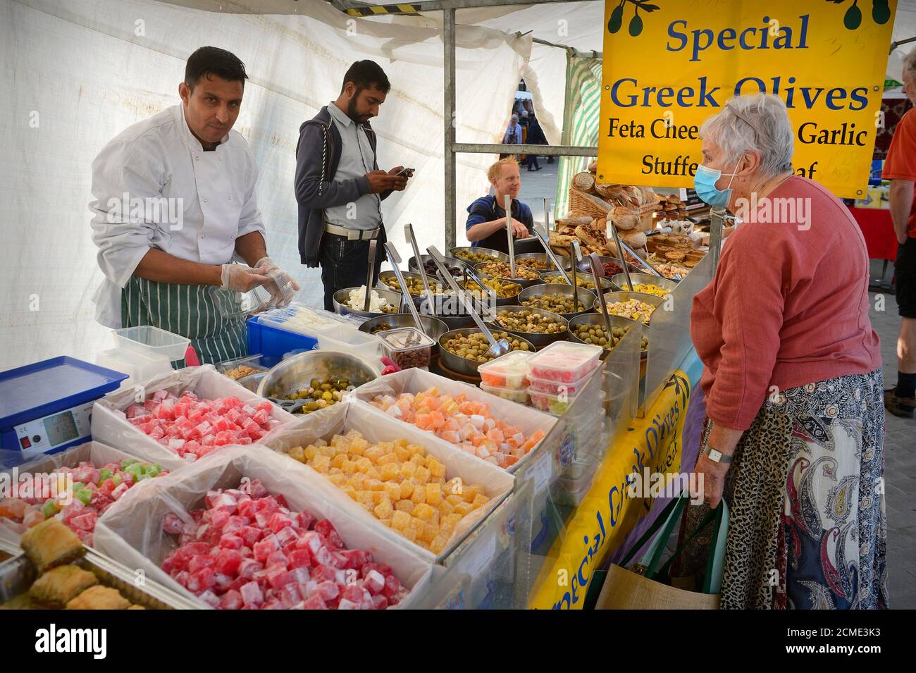 Fresh Food Ripon Market North Yorkshire Inghilterra Regno Unito Foto Stock