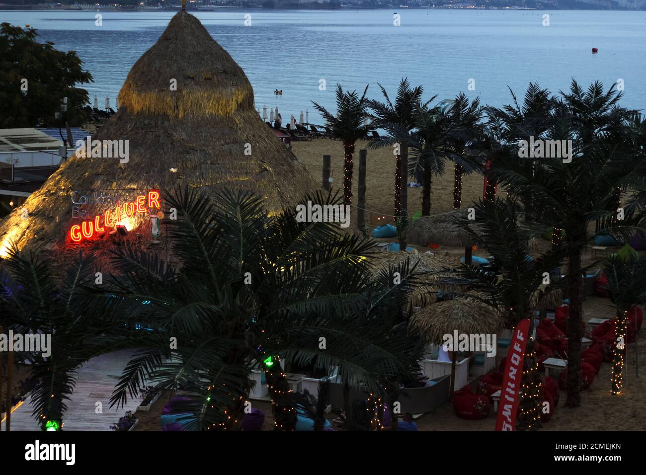 Sunny Beach, Bulgaria di notte. Foto Stock