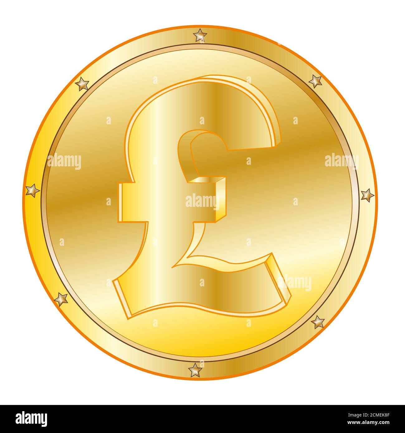 Moneta lira sterlina Foto Stock