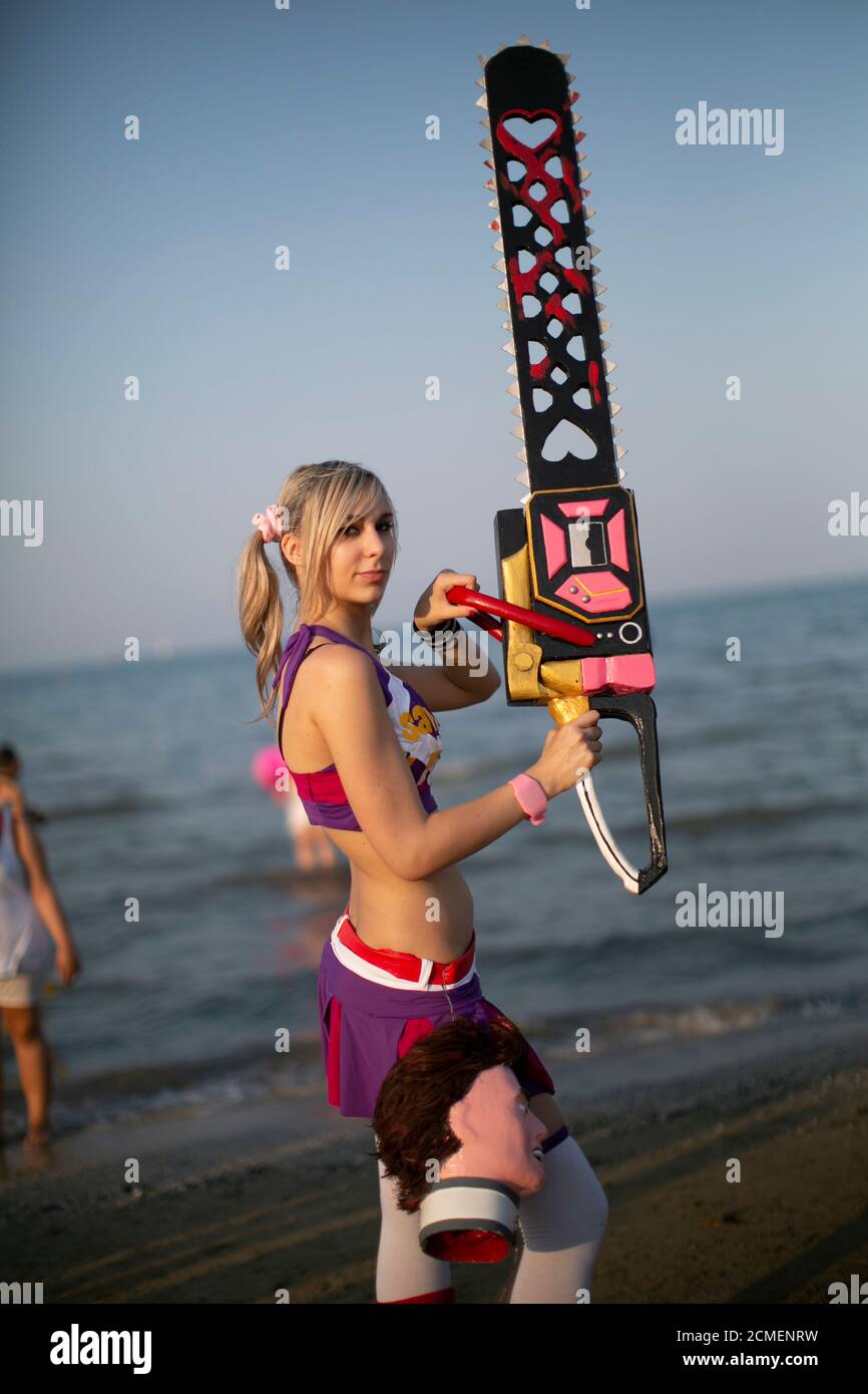 Rimini, Italia : 18 07 2017 : RIMINI COMICS COSPLAY 2019 Free cosplay event Foto Stock