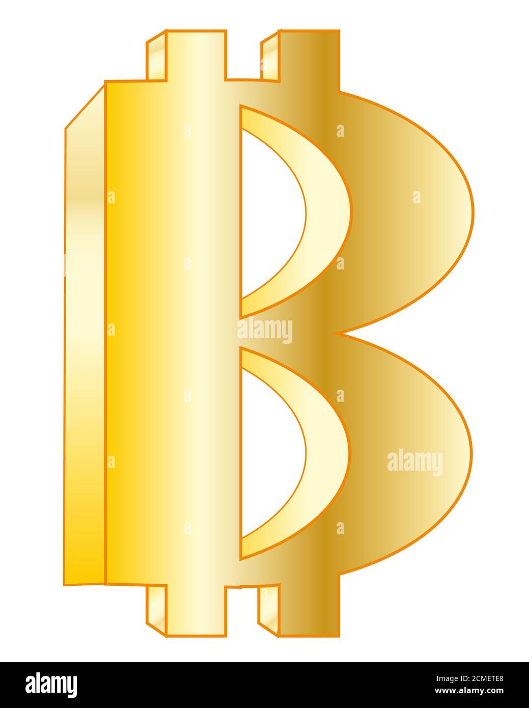Simbolo di valuta virtuale bitcoin Foto Stock