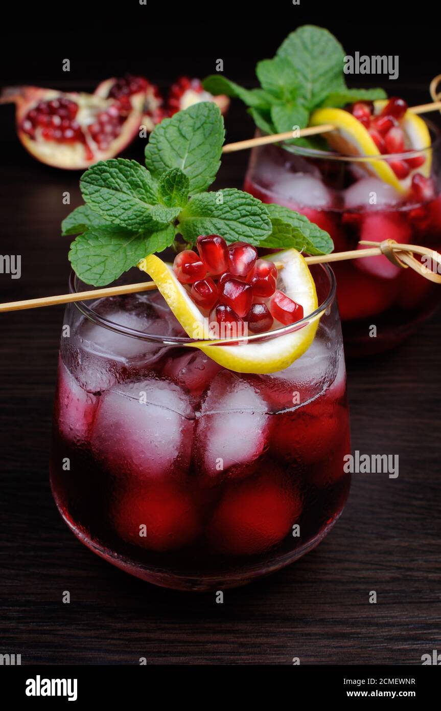 Cocktail di melograno Foto Stock