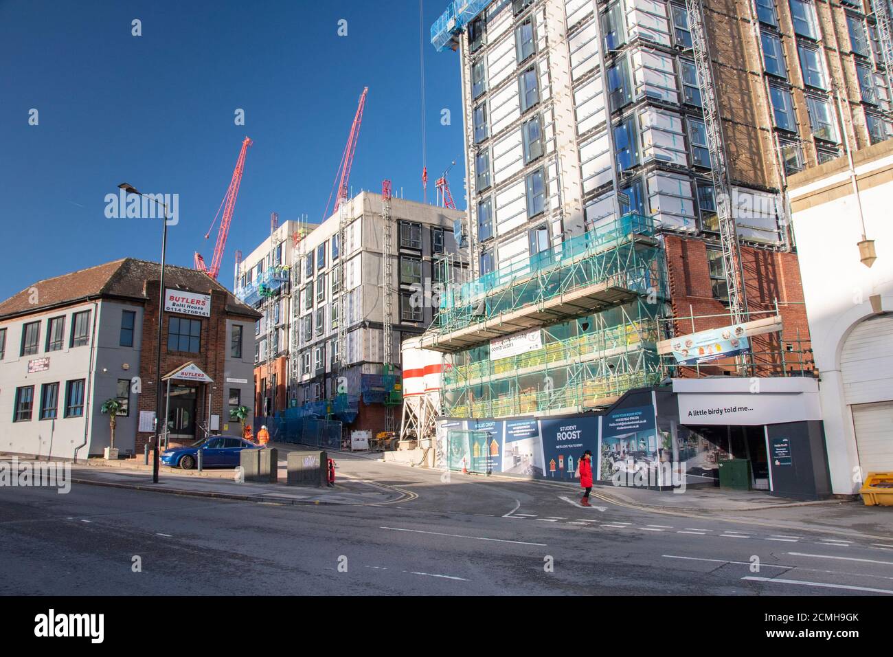 Sheffield, Regno Unito – 30 novembre 2018: Sistemazione per studenti presso la sede di 2 Garden Street Foto Stock