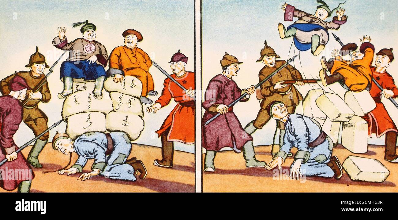 Poster rivoluzionario mongolo. 1922. Foto Stock