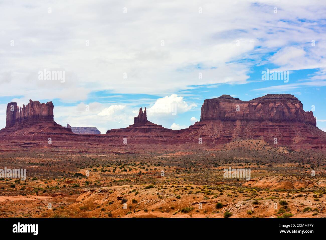 Paesaggio desertico della Monument Valley Arizona / Utah Foto Stock