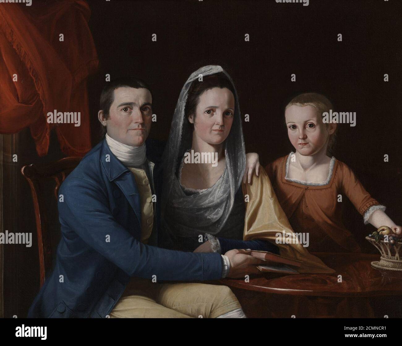 John Trumbull - Jonathan Trumbull, Jr. (1740-1809) con la signora Trumbull (Eunice Backus) (1749-1826) e Faith Trumbull (1769-1846) Foto Stock