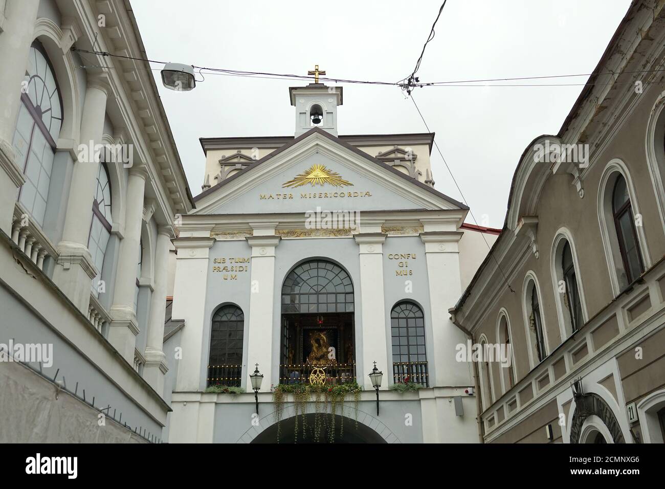 Porta dell'alba, Aušros vartai, Vilnius, Lituania, Europa Foto Stock