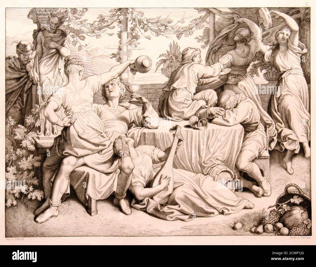 Joseph von Führich - z cyklu Marnotratný syn. Foto Stock