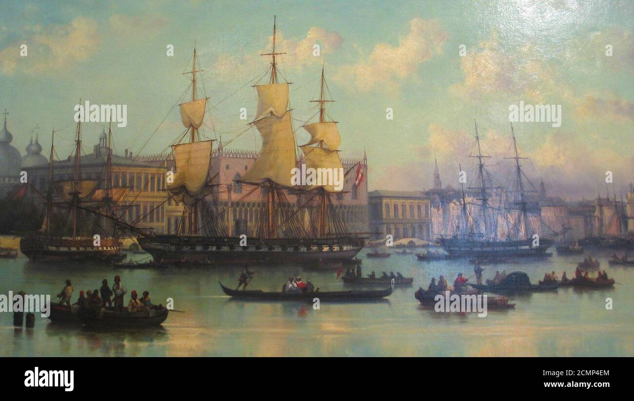 Josef Püttner - SMS Fregatte Novara (Venezia, dopo il 1862). Foto Stock