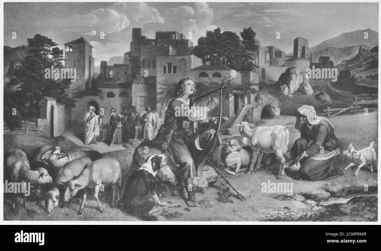 Joseph von Führich David als Hirtenknabe. Foto Stock