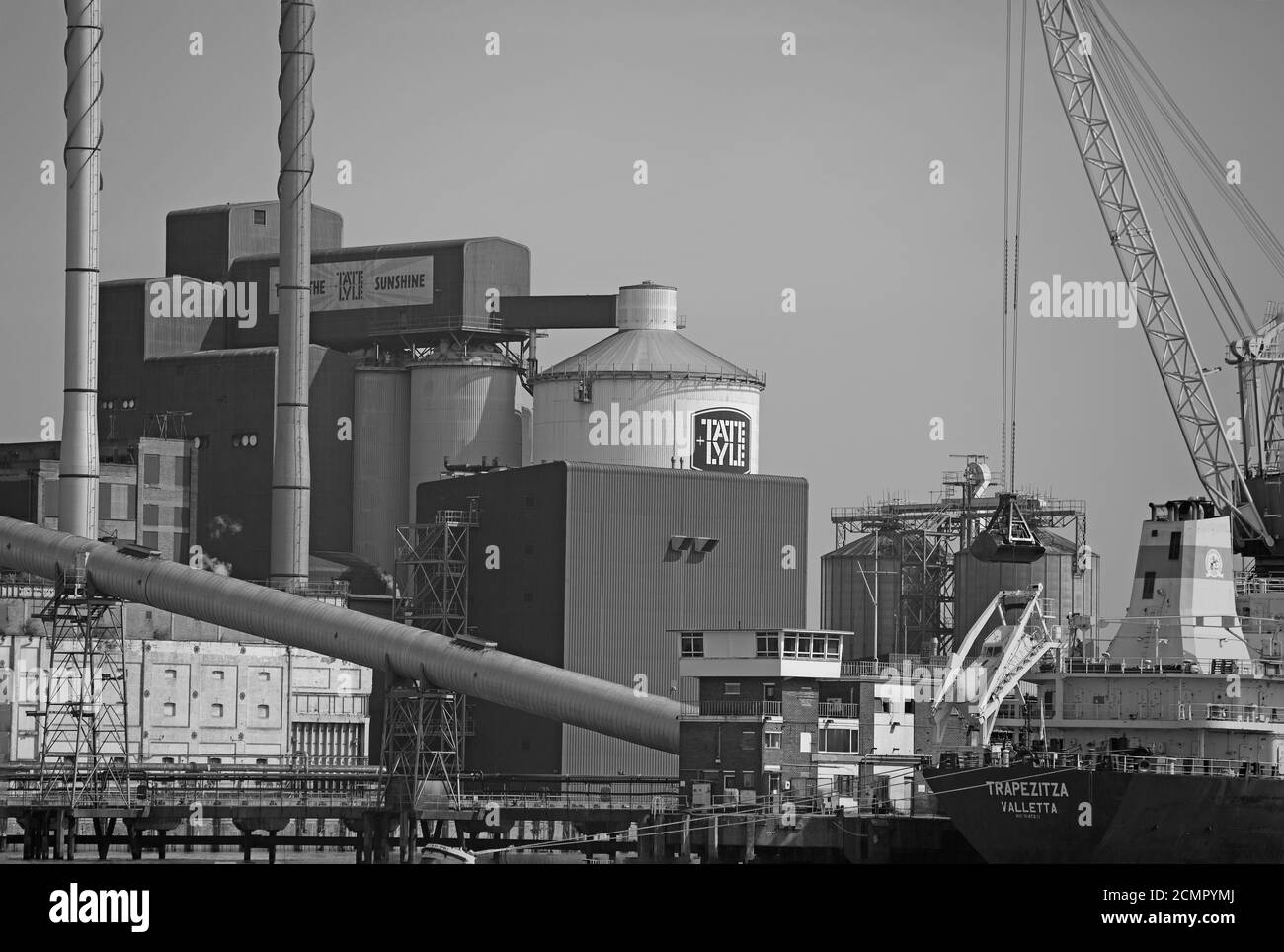 Tate & Lyle Factory, Londra, 2019 .Tate & Lyle PLC è un fornitore globale con sede centrale in Gran Bretagna di ingredienti alimentari e bevande per il mercato industriale Foto Stock