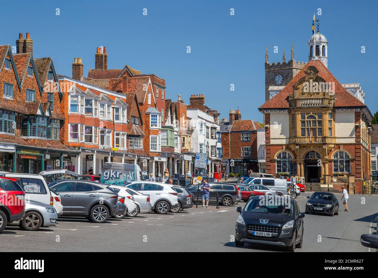 Marlborough mercato centro città, Wiltshire, Inghilterra Foto Stock