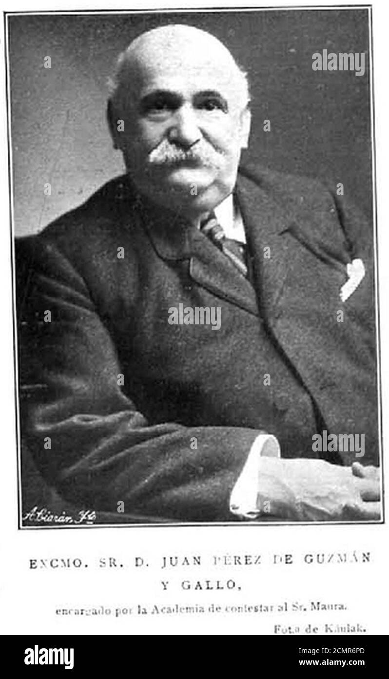 Juan Pérez de Guzmán y Gallo de Kaulak. Foto Stock