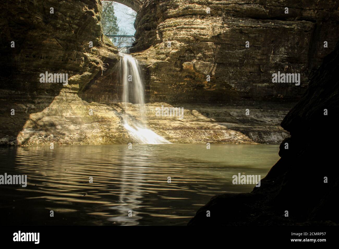 Cascade Falls presso il Matthiessen state Park di Oglesby, Illinois Foto Stock