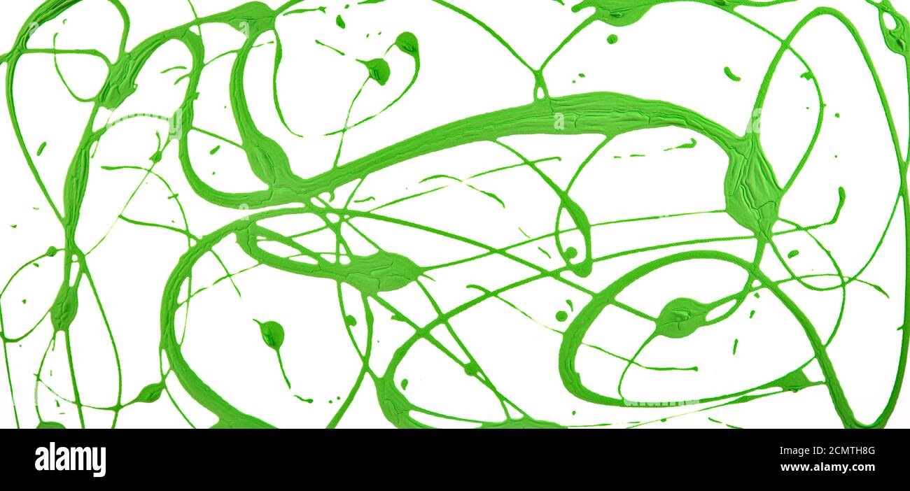 Dipinto a mano. Acrilico verde dipinto su tela. Disposizione piatta, sovrapposizione o sfondo. Texture sfondo. Copia spazio per testo, visualizzazione. Foto Stock