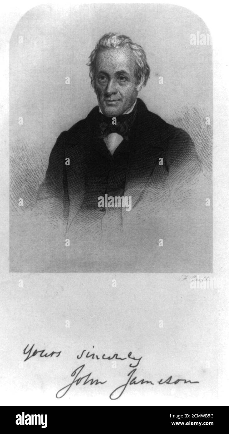 John Jameson, ritratto di testa e spalle, rivolto a sinistra) - F. Croll Foto Stock