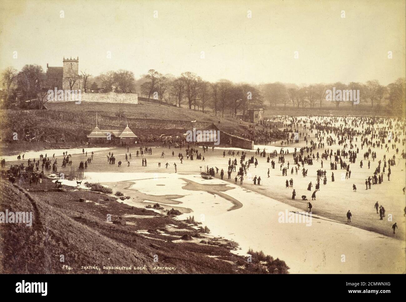 John Patrick - Pattinaggio Duddingston Loch Foto Stock