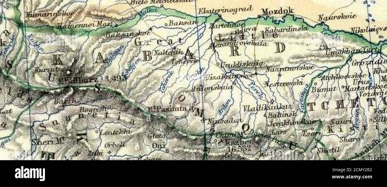 Johnston Alexander Keith (1804-1871). Turchia in Asia Transcaucasia. 1861 (BDD). Foto Stock