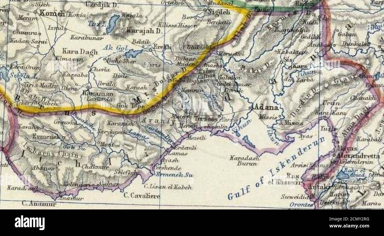 Johnston Alexander Keith (1804-1871). Turchia in Asia Transcaucasia. 1861 (DD). Foto Stock