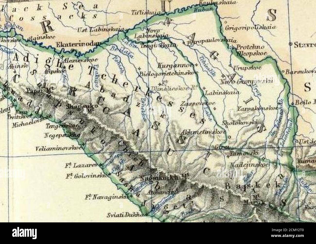 Johnston Alexander Keith (1804-1871). Turchia in Asia Transcaucasia. 1861 (BAC). Foto Stock