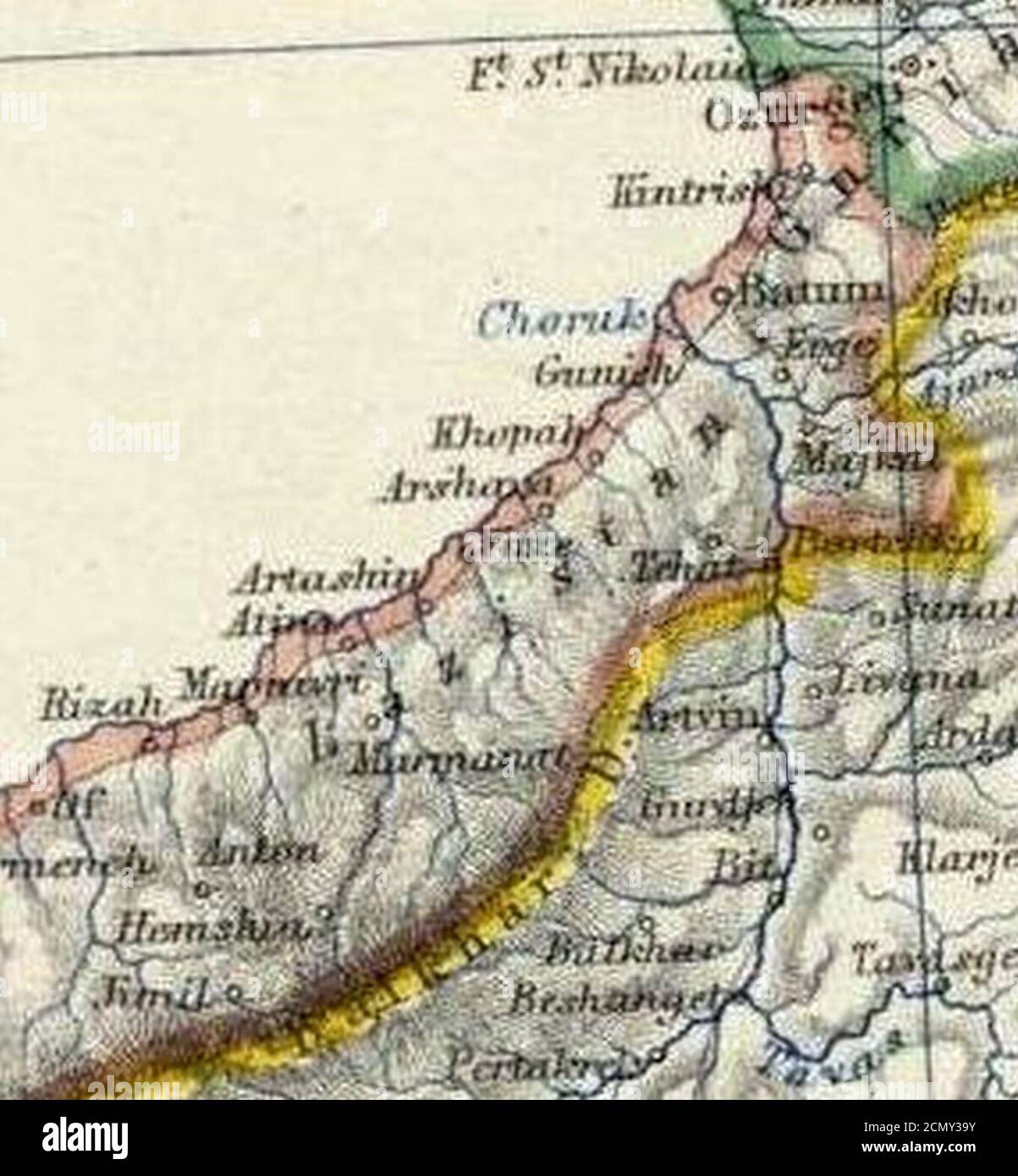 Johnston Alexander Keith (1804-1871). Turchia in Asia Transcaucasia. 1861 (EAA). Foto Stock