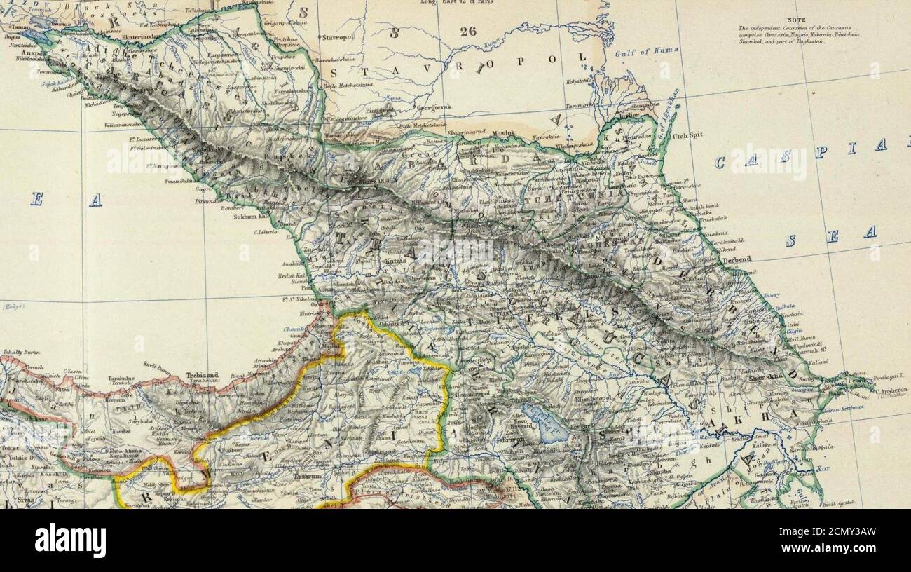 Johnston, Alexander Keith (1804-1871). Turchia in Asia, Transcaucasia. 1861 (B). Foto Stock